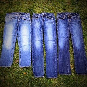 American Eagle lot of 3 size 2 women’s jeans AE
